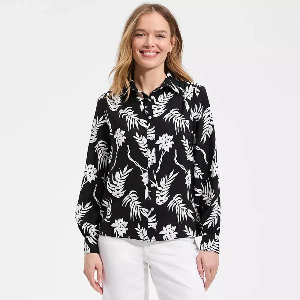 Land's End Creaseless Feminine Shirt Large
